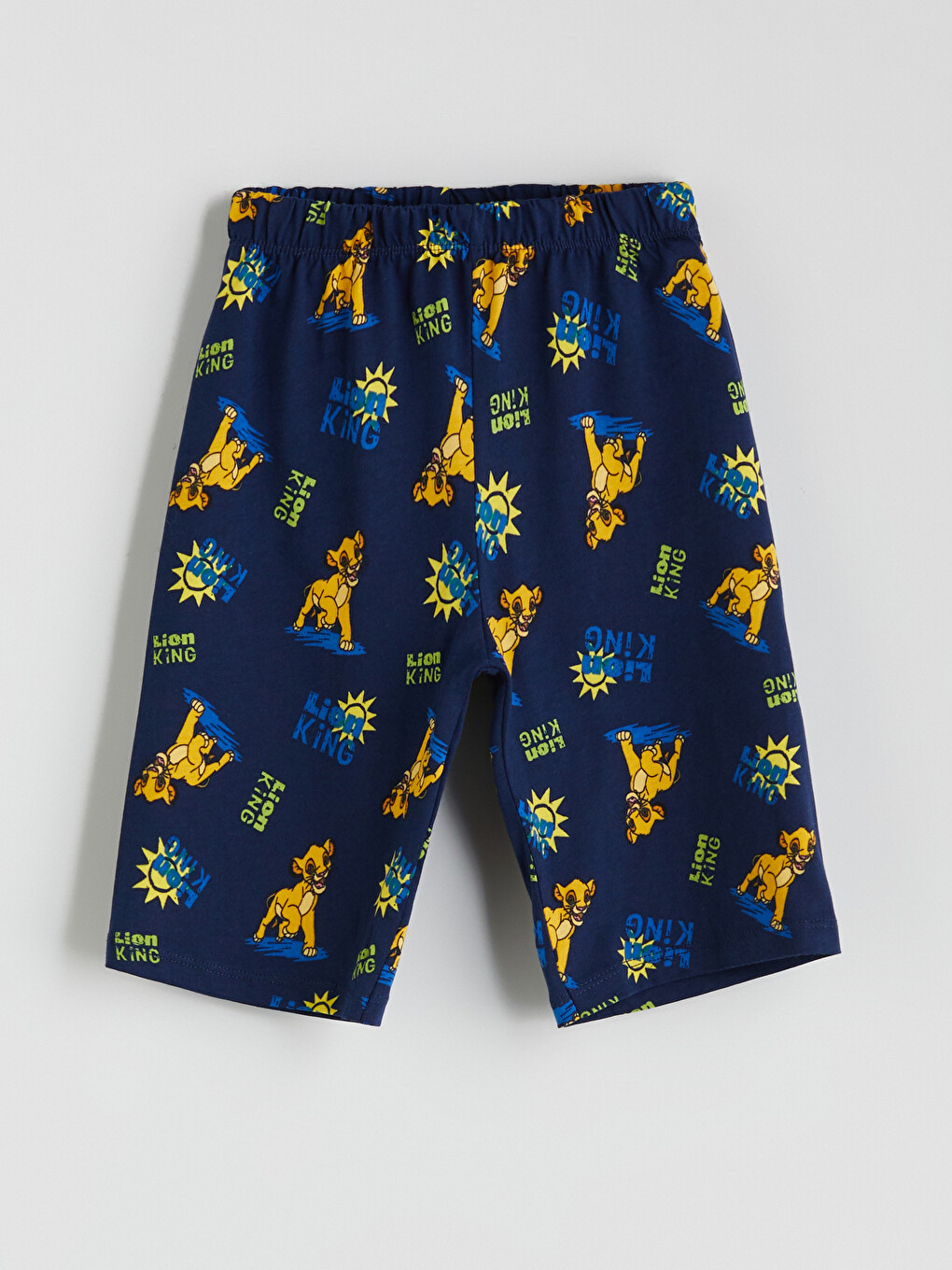 Turkuaz Aslan Kral Baskılı Erkek Çocuk Şort Pijama Altı
