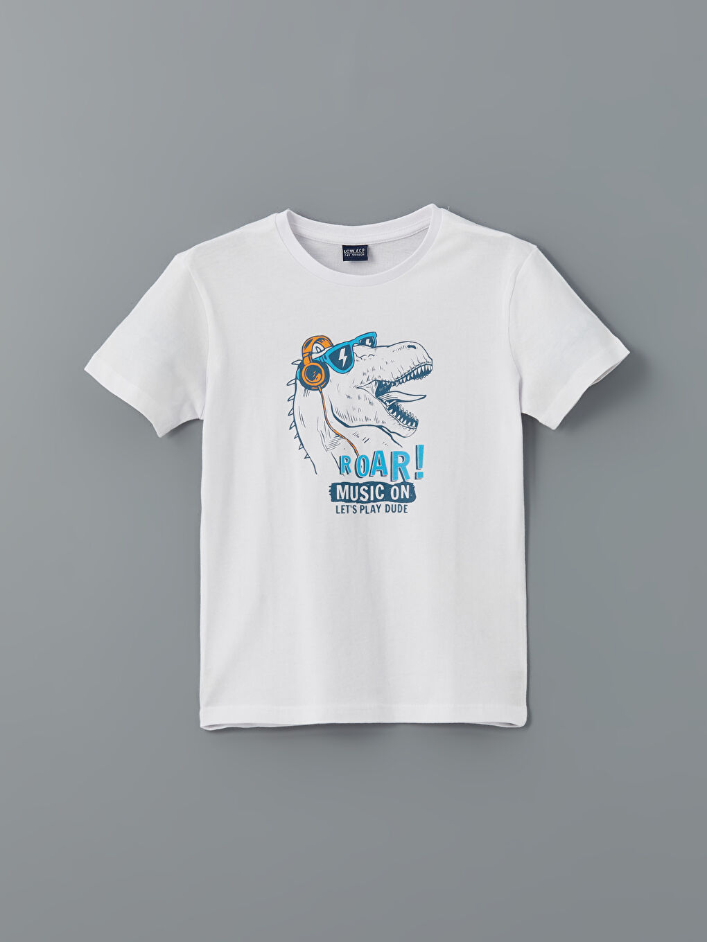Crew Neck Dinosaur Printed Boys' T-Shirt -S5I134Z4-J5E