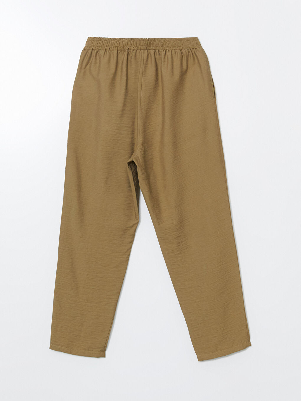 Haki Beli Lastikli Havuç Kesim Kadın Pantolon-5