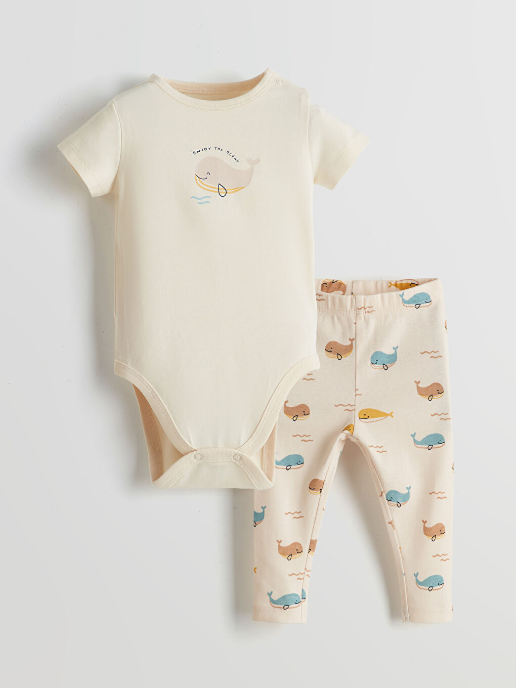Organic Cotton Baby Boys' Snap Bodysuit and Leggings 2 Pack -S5I159Z1-FDL