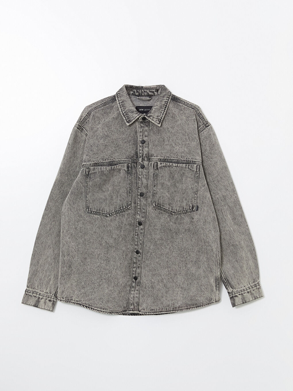 Chemise en Jean à Manches Longues Coupe Décontractée pour Hommes-4
