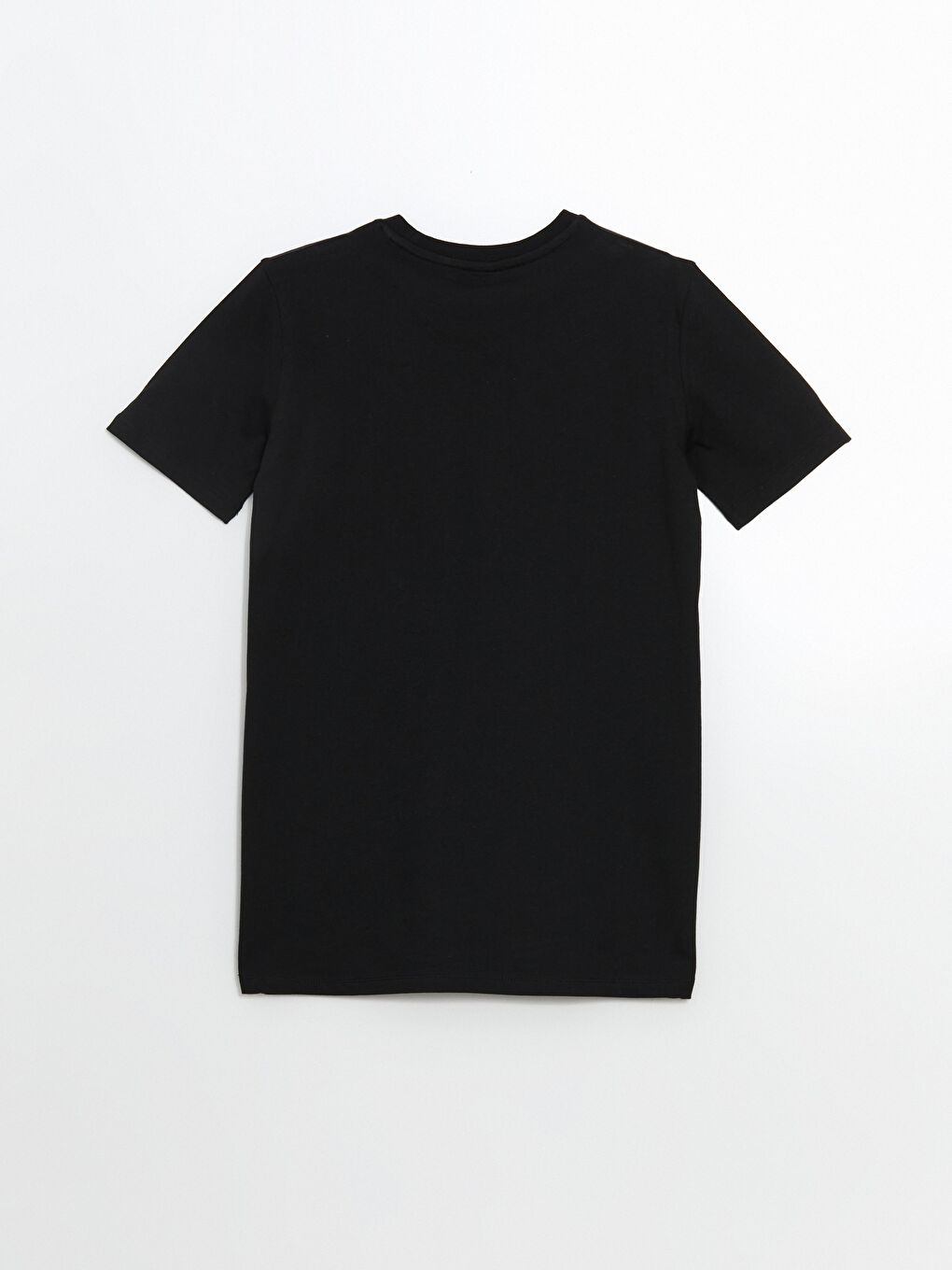 Siyah Bisiklet Yaka Erkek Çocuk Tişört-2