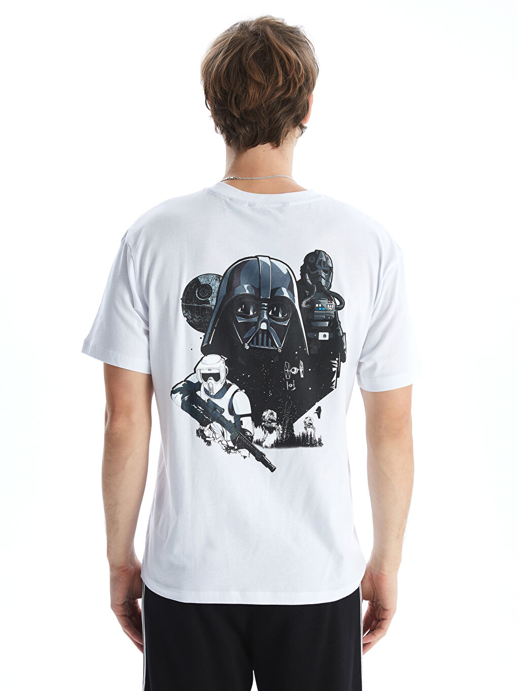 Crew Neck Short Sleeve Star Wars Printed Jersey Men's T-Shirt -S5I233Z8-Q6K