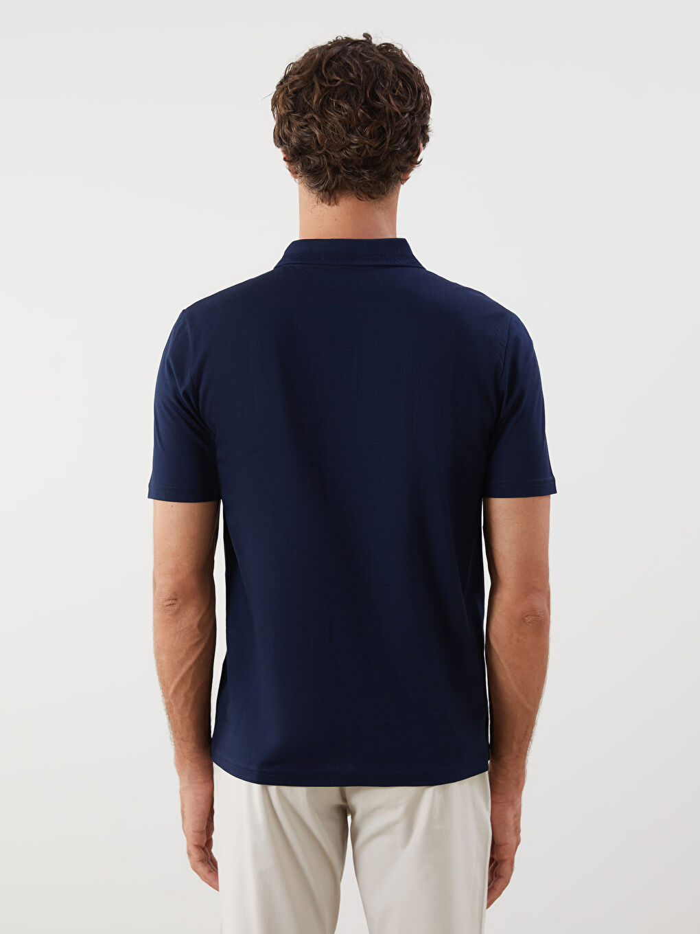 Lacivert Polo Yaka Erkek Tişört-6