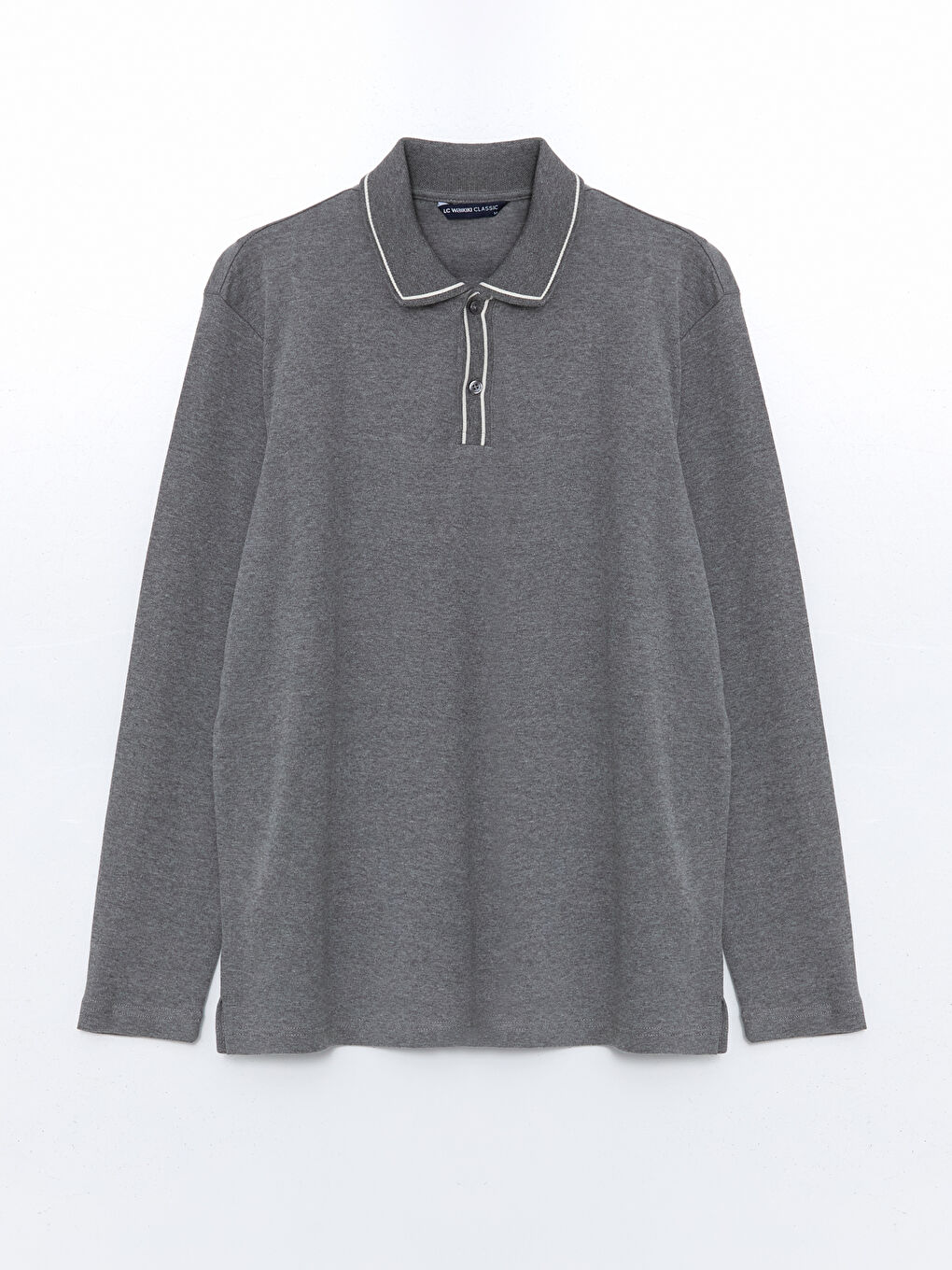 Polo Neck Long Sleeve Men's Sweatshirt -S5I262Z8-D7H