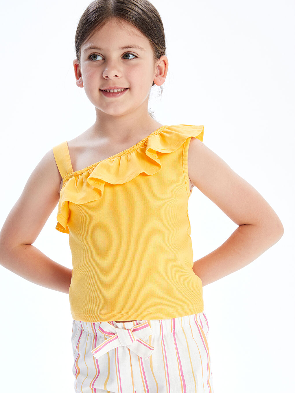 LCW Kids Girl ORANGE T-Shirt -S5I266Z1-FVD