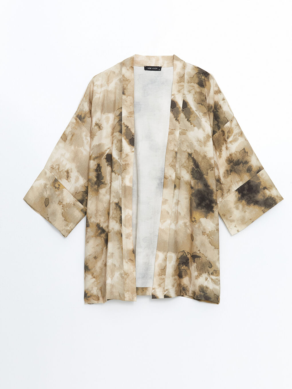 LCW Vision Shawl Collar Patterned Oversize Women's Kimono -S5I286Z8-LQB