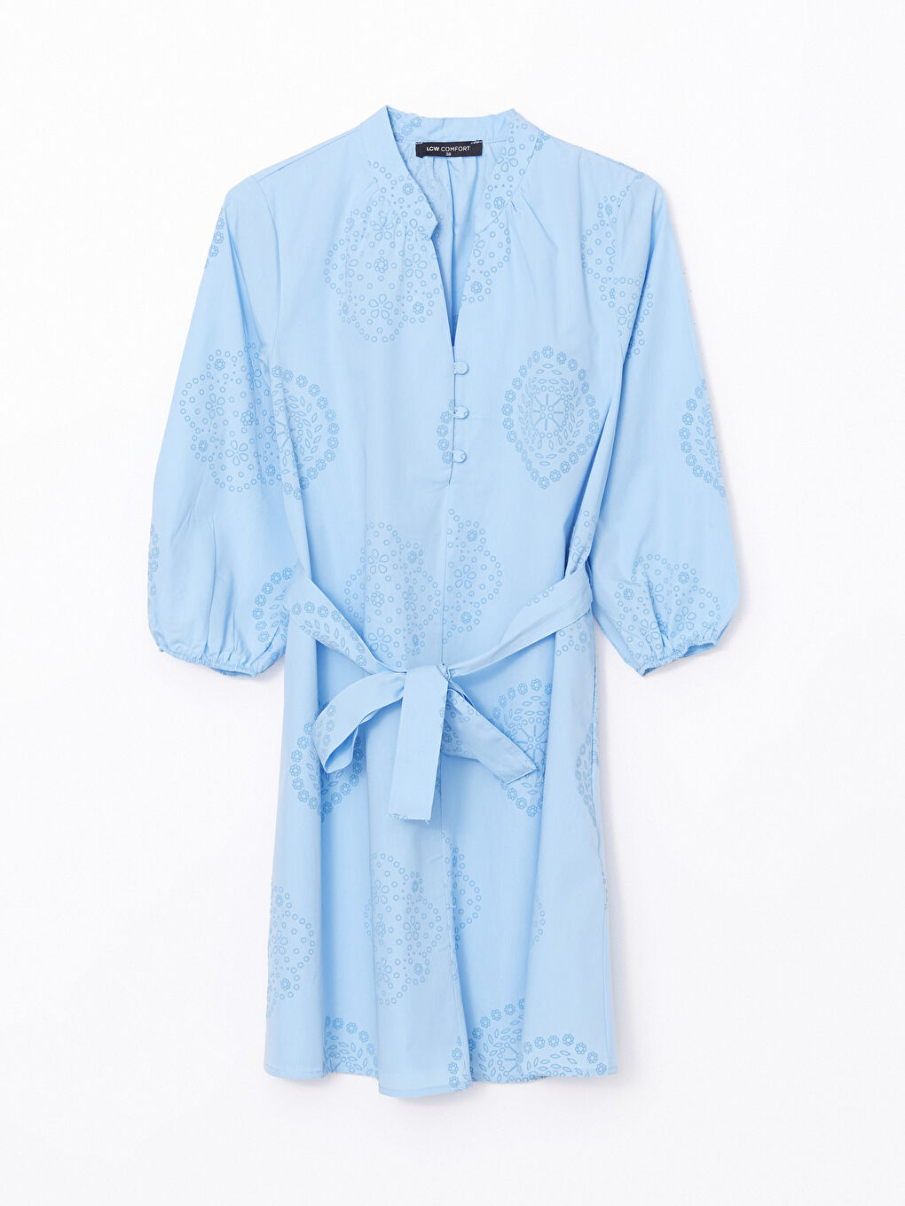 Notch Neck Patterned Women's Dress -S5I304Z8-LQQ