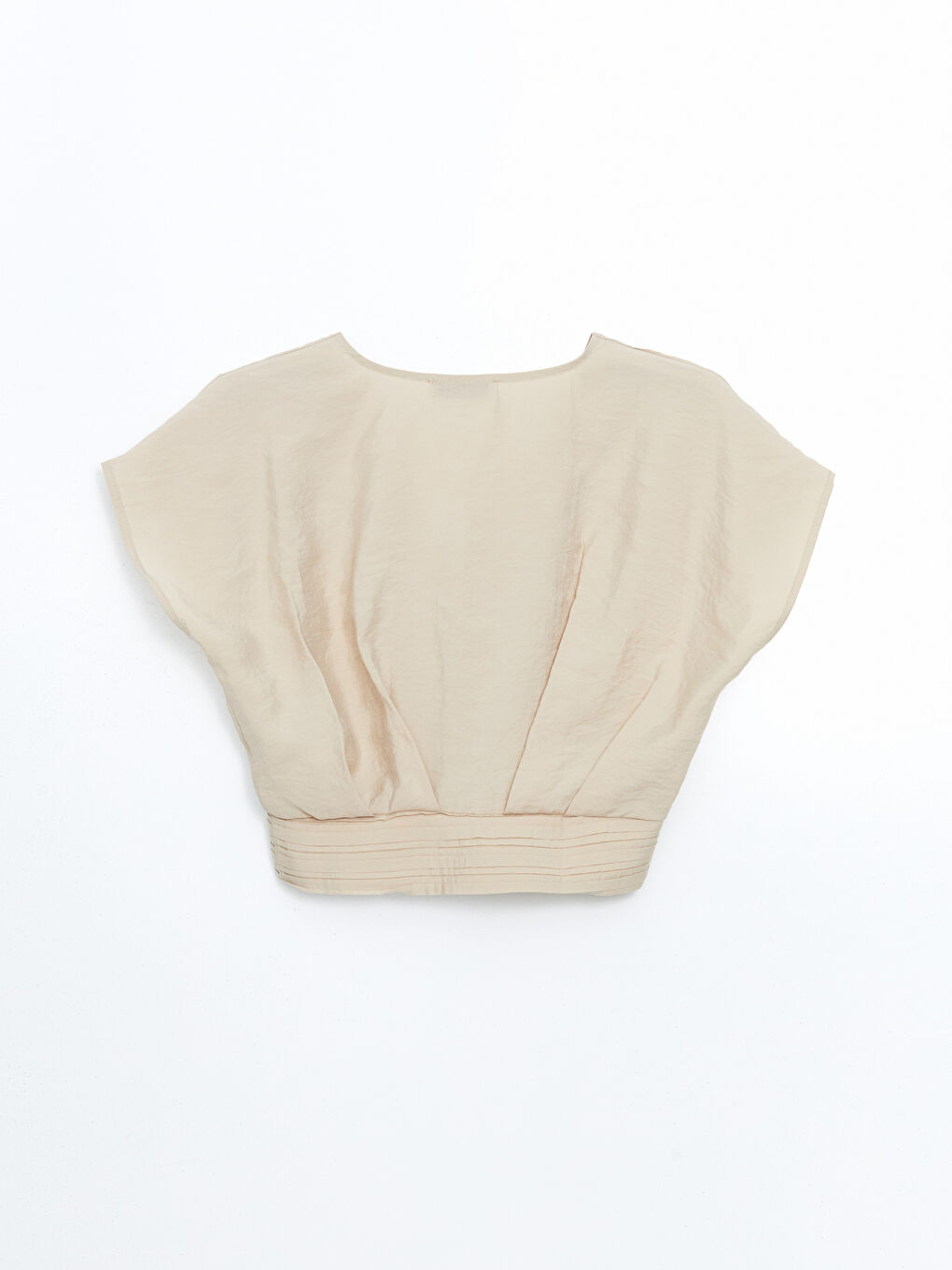 LCW Vision V Neck Crop Women's Blouse -S5I317Z8-DRR