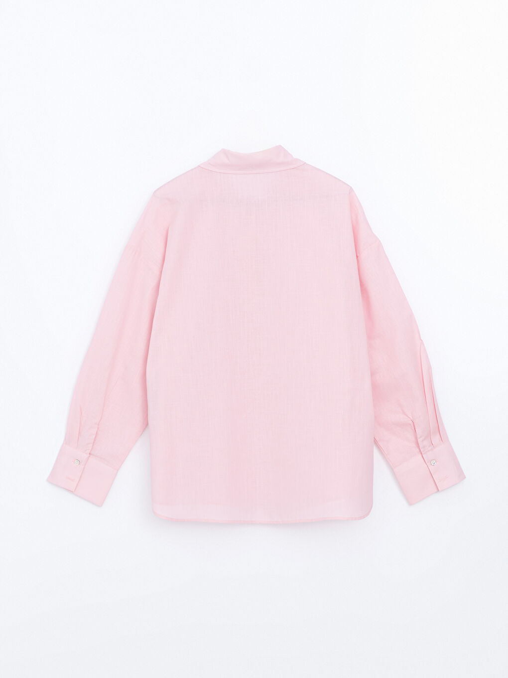 Pembe Oversize Kadın Gömlek-5