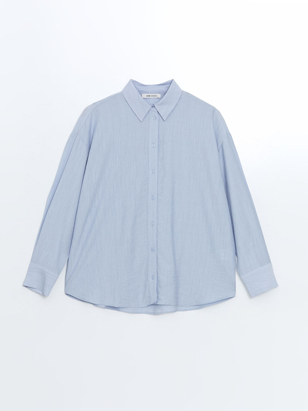 LCW Vision Yeşil Dokulu Oversize Kadın Gömlek - 4