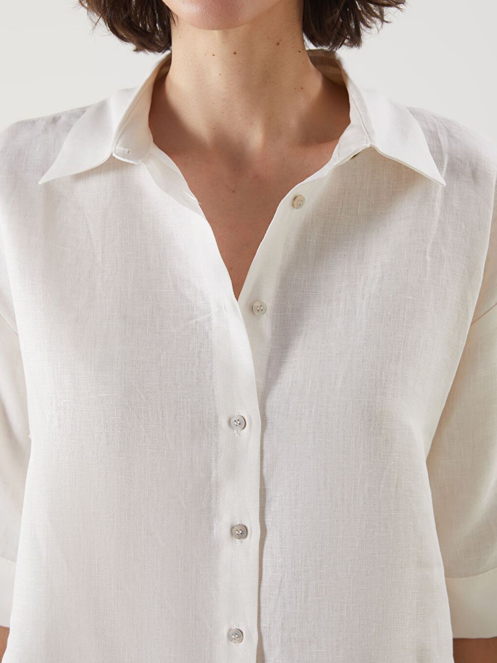 Woman ECRU Shirt -S5I339Z8-R9J
