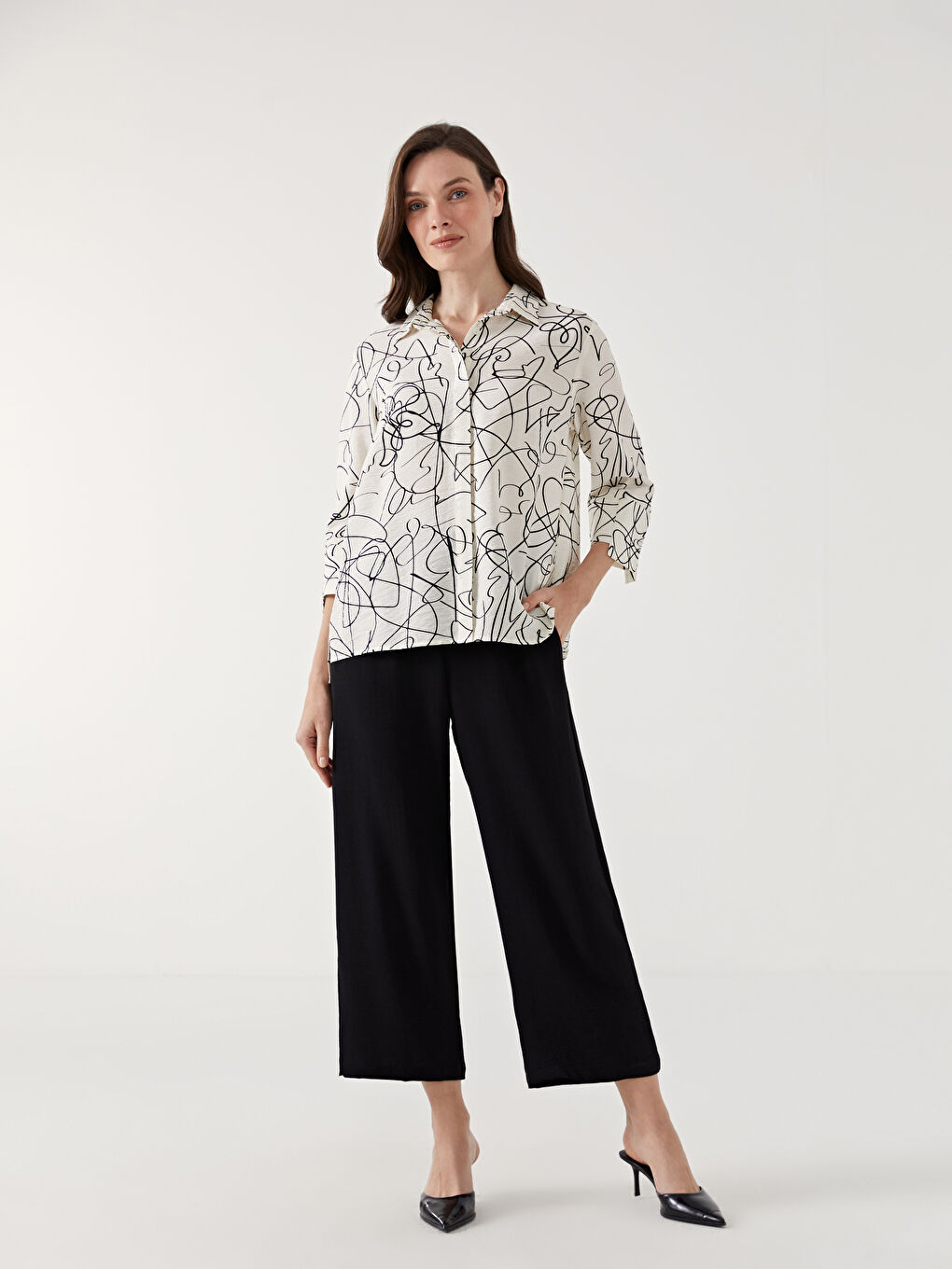 Elastic Waist Women'S Pants -S5I344Z8-CVL