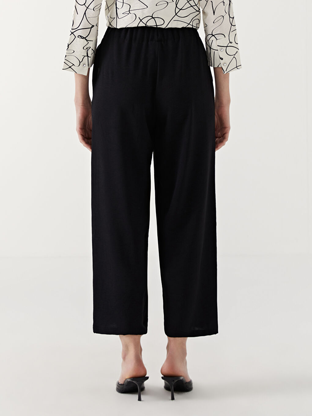 Elastic Waist Women'S Pants -S5I344Z8-CVL
