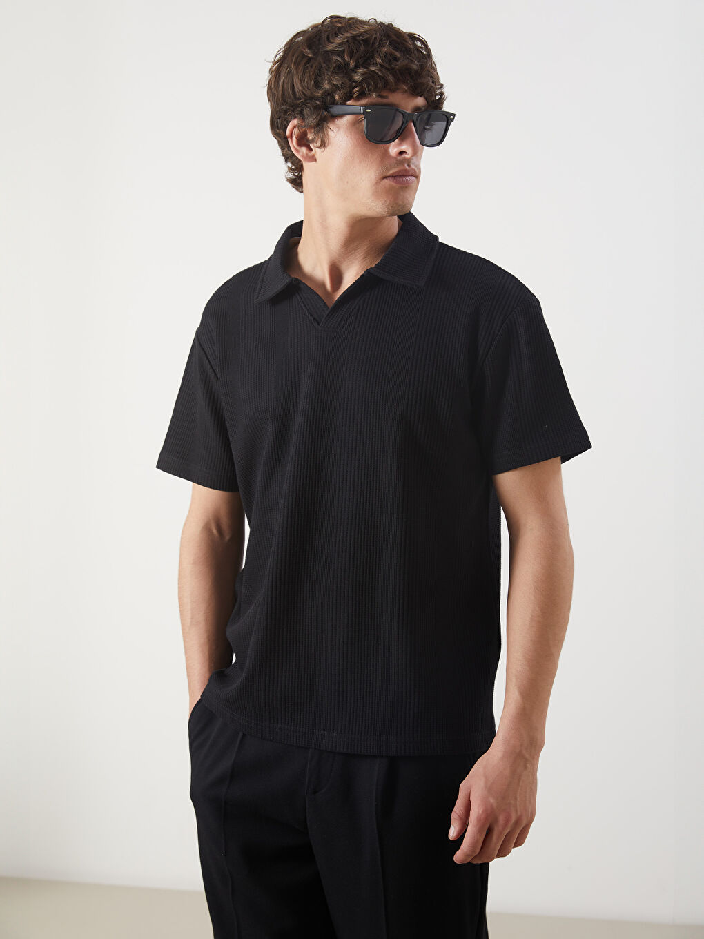 LCW Vision Men's Polo Neck T-Shirt -S5I345Z8-CVL
