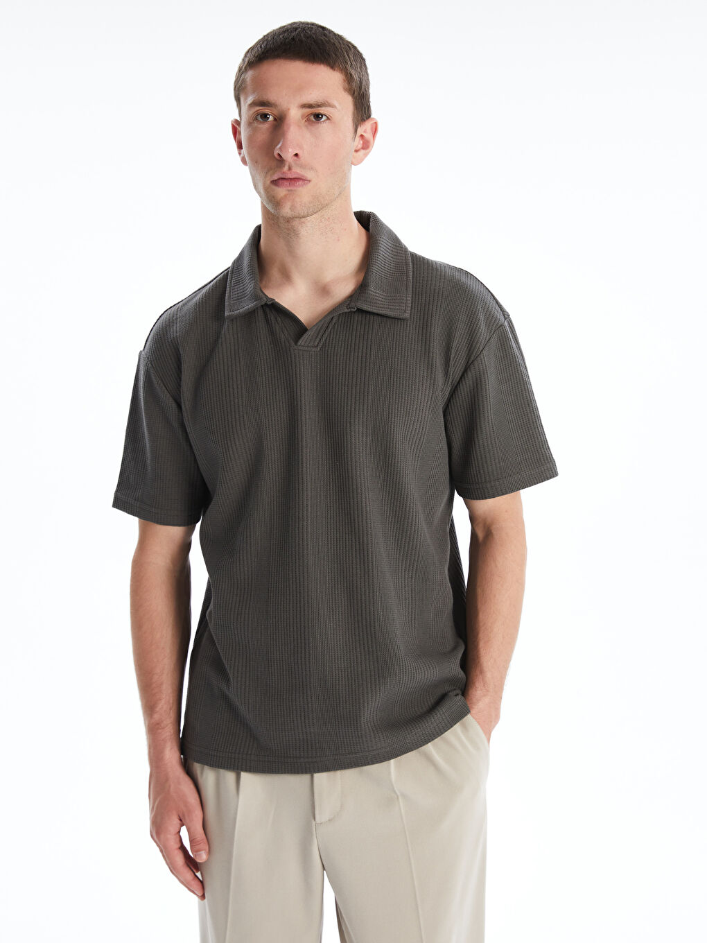 LCW Vision Men's Polo Neck T-Shirt -S5I345Z8-CYP