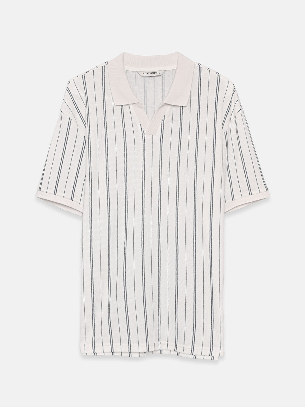 Polo Neck Striped Men's T-Shirt