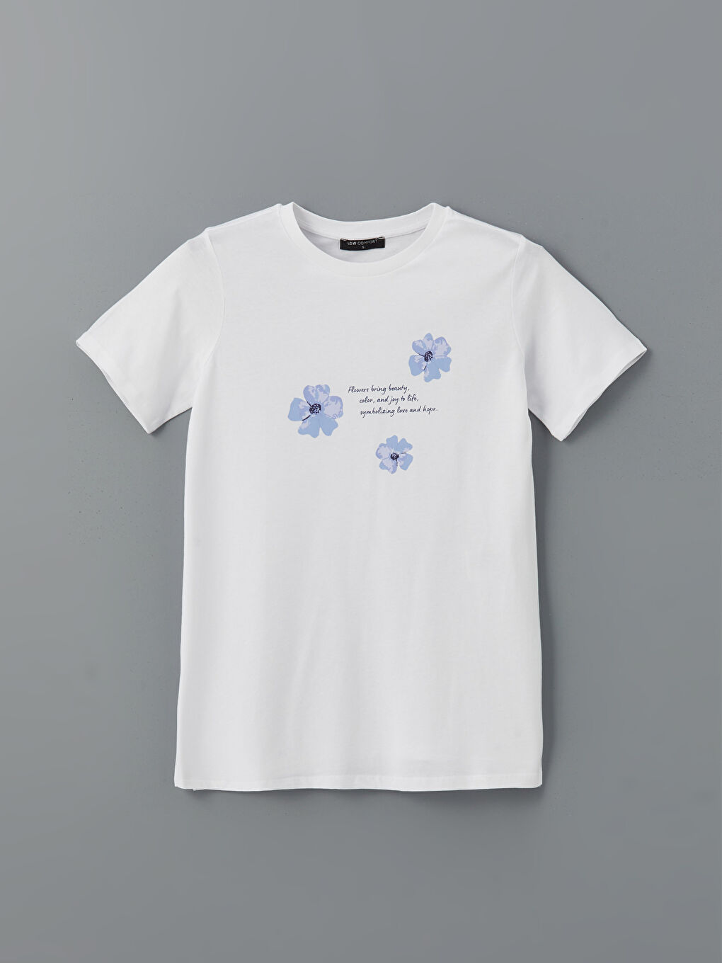 Crew Neck Floral Women's T-Shirt -S5I384Z8-R9J