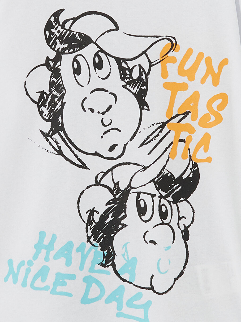 Crew Neck Nostalgic Monkey Printed Boy's T-Shirt -S5I402Z4-J5E