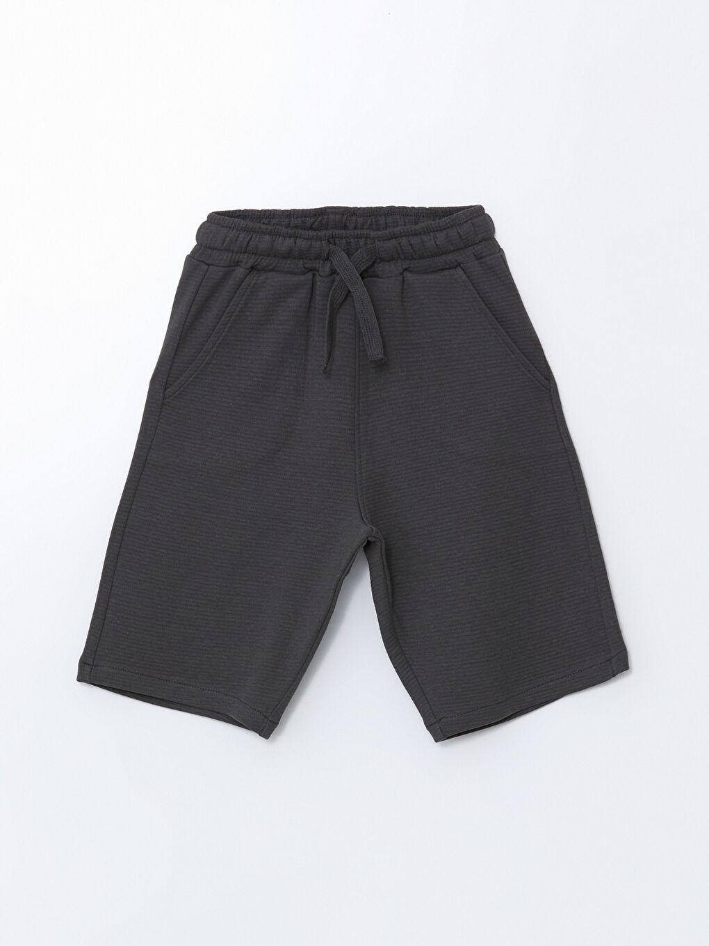 Antrasit Beli Lastikli Cepli Erkek Çocuk Şort
