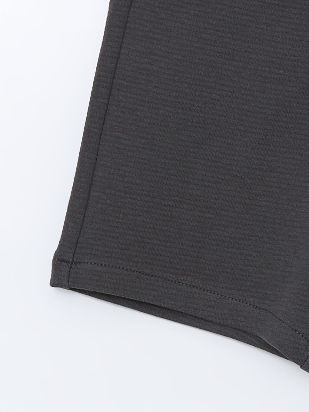 Antrasit Beli Lastikli Cepli Erkek Çocuk Şort-1