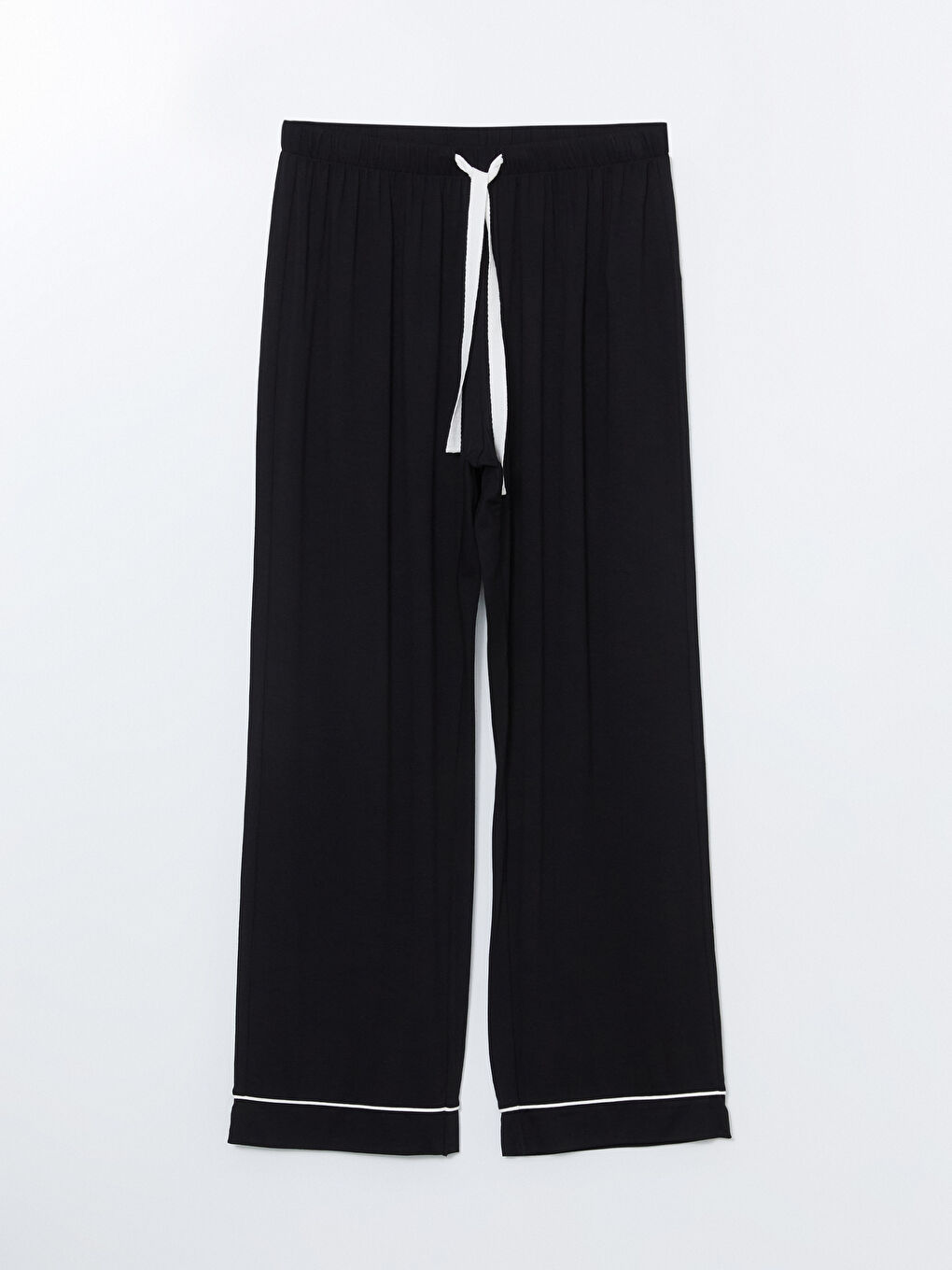 Siyah Beli Lastikli Kadın Pijama Altı