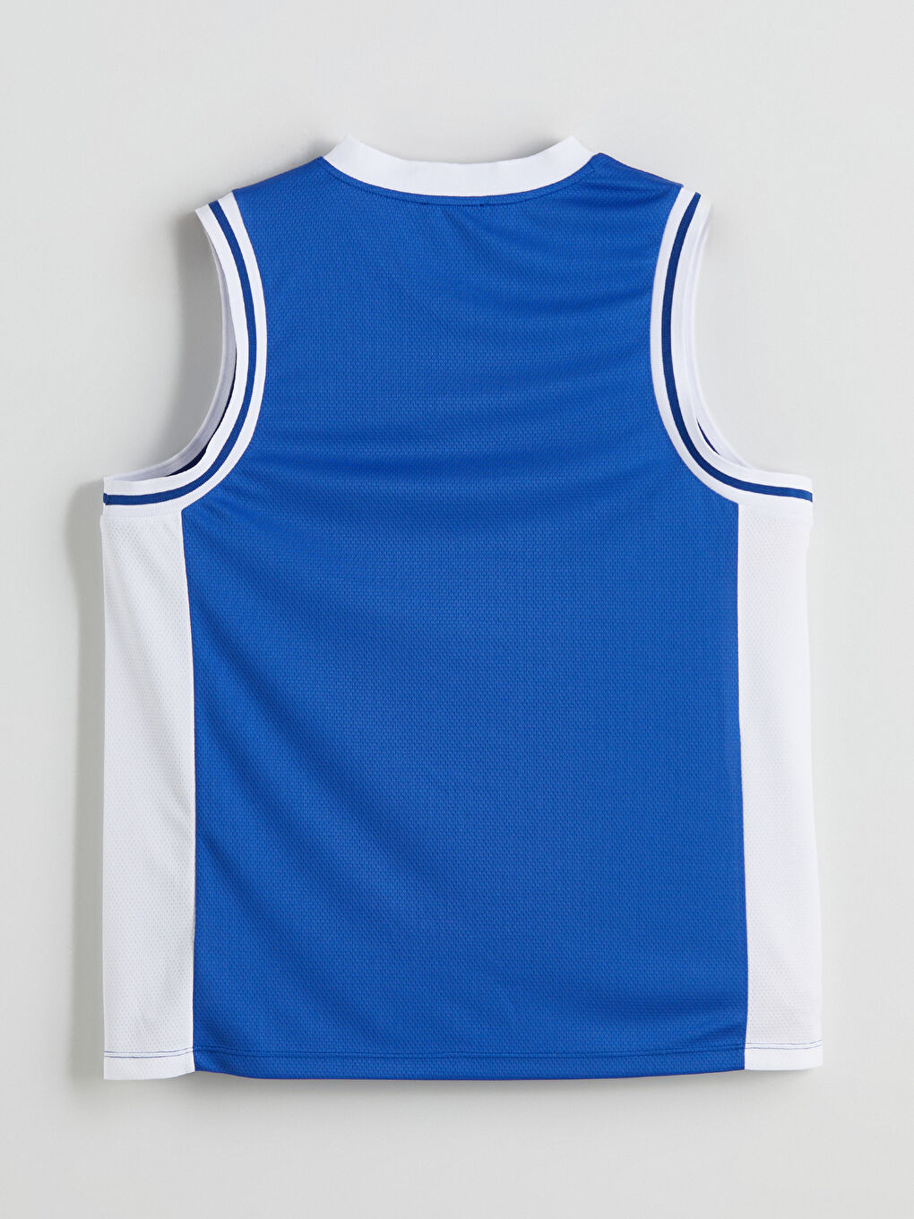 Mavi Bisiklet Yaka Baskılı Erkek Kolsuz Tişört-5