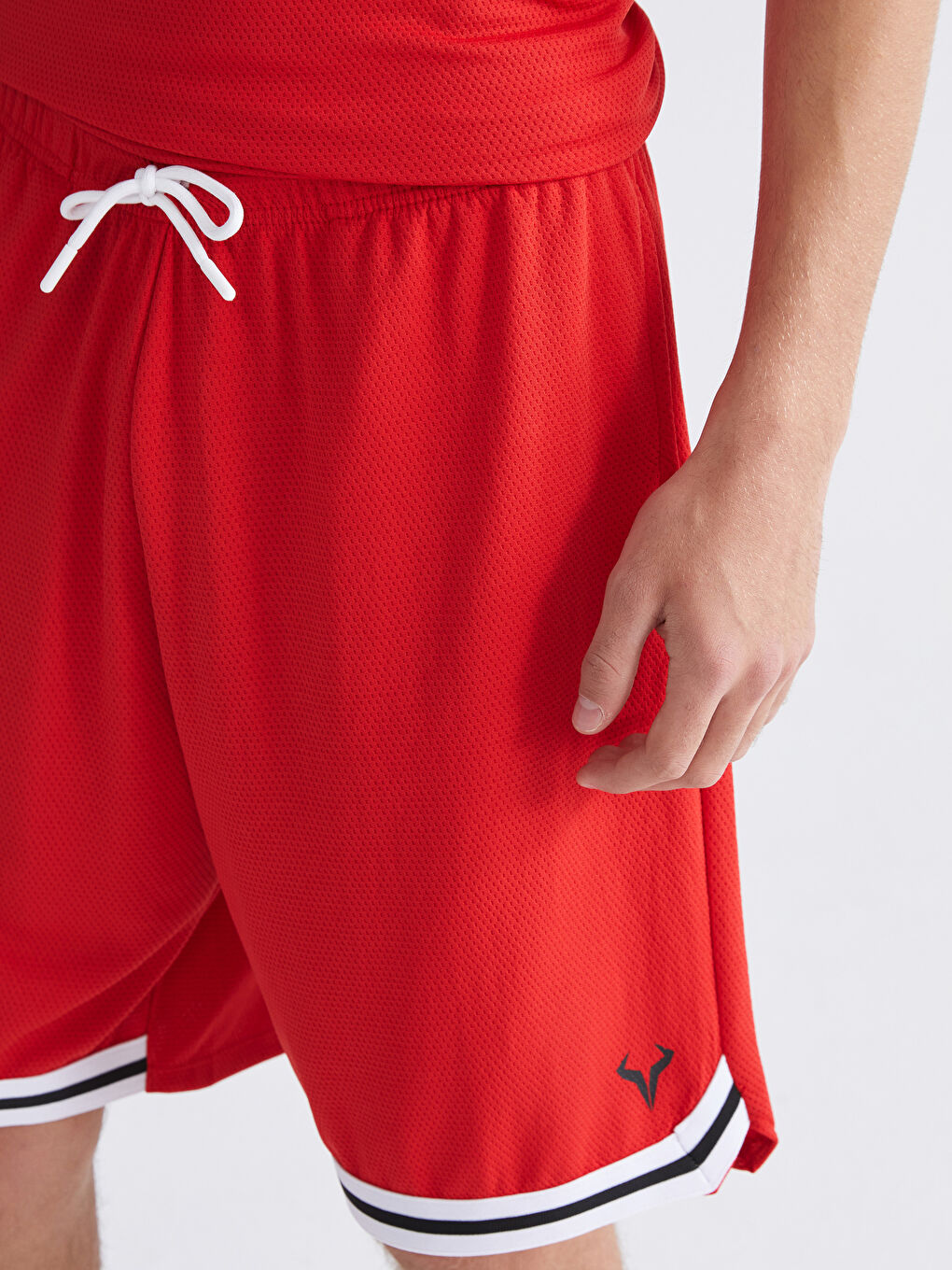 Kırmızı Rahat Kalıp Erkek Spor Şort-2