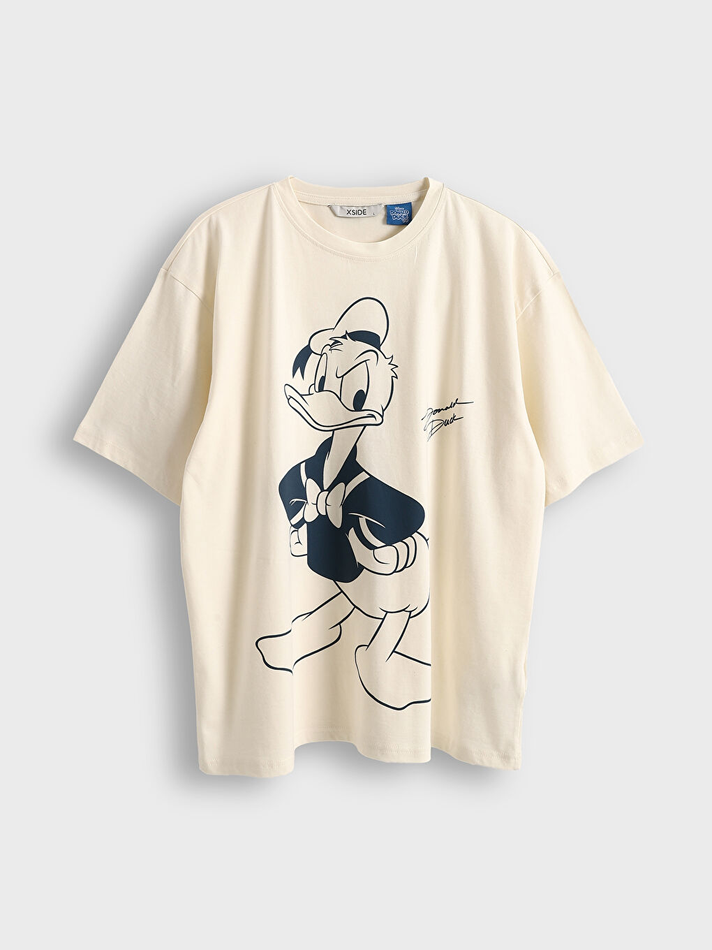 LCWAIKIKI Classic Crew Neck Donald Duck Printed Women's T-Shirt -S5I557Z8-FEW