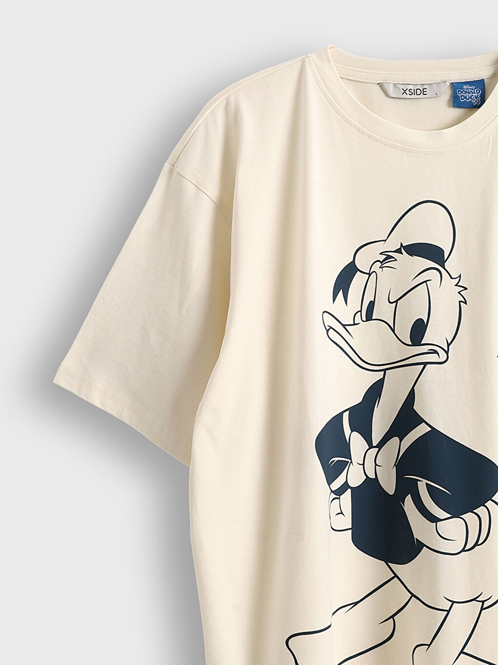 LCWAIKIKI Classic Crew Neck Donald Duck Printed Women's T-Shirt -S5I557Z8-FEW