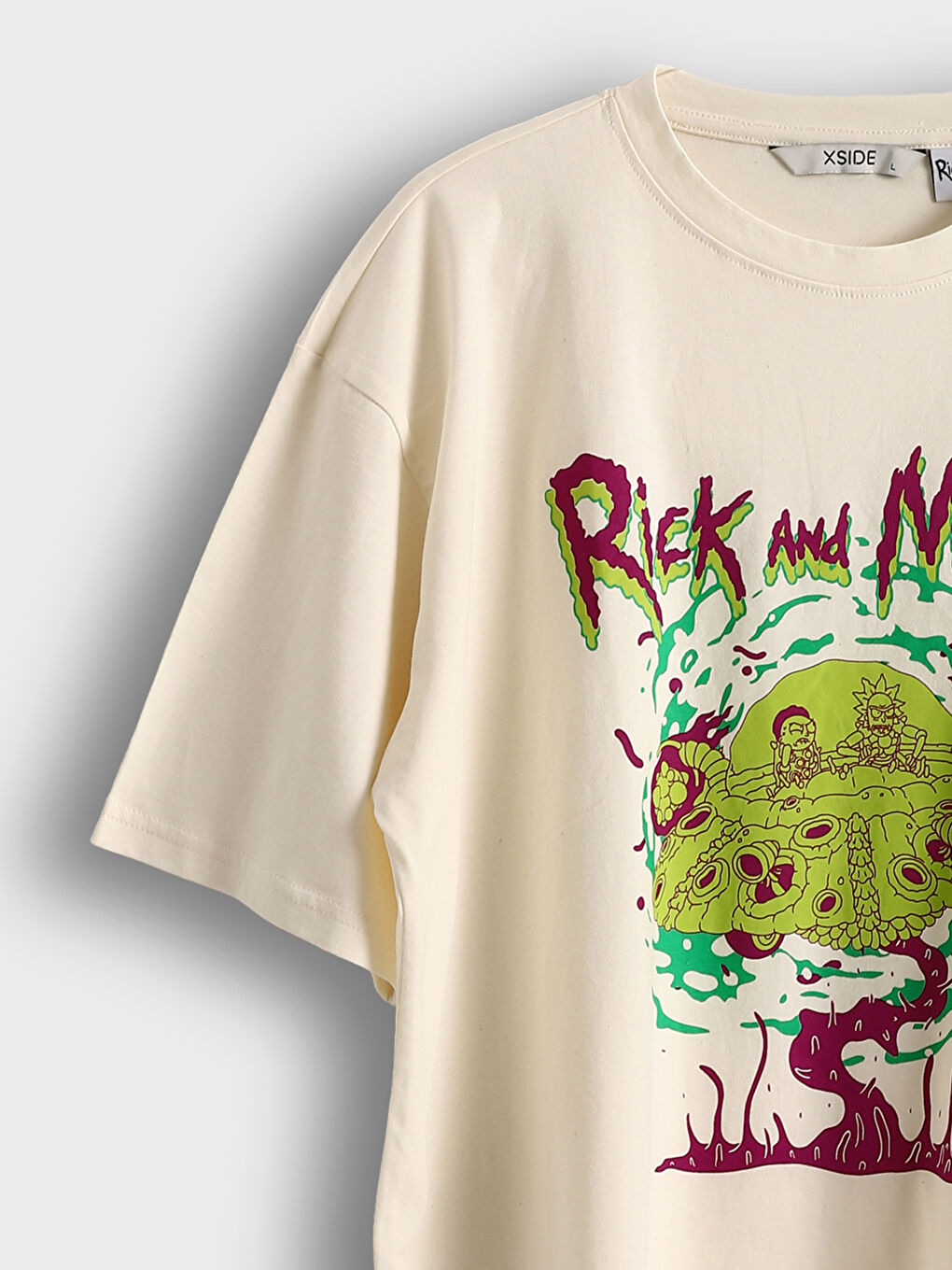 تيشيرت ياقة دائرية مطبوع Rick and Morty للسيدات-2