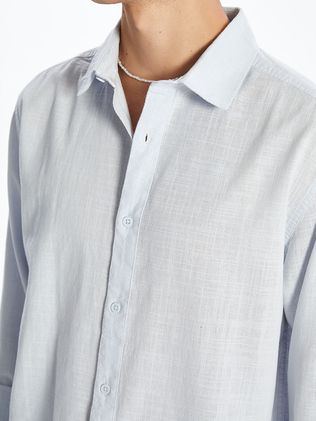 XSIDE Regular Fit Long Sleeve Linen Blend Men's Shirt -S5I596Z8-QWR