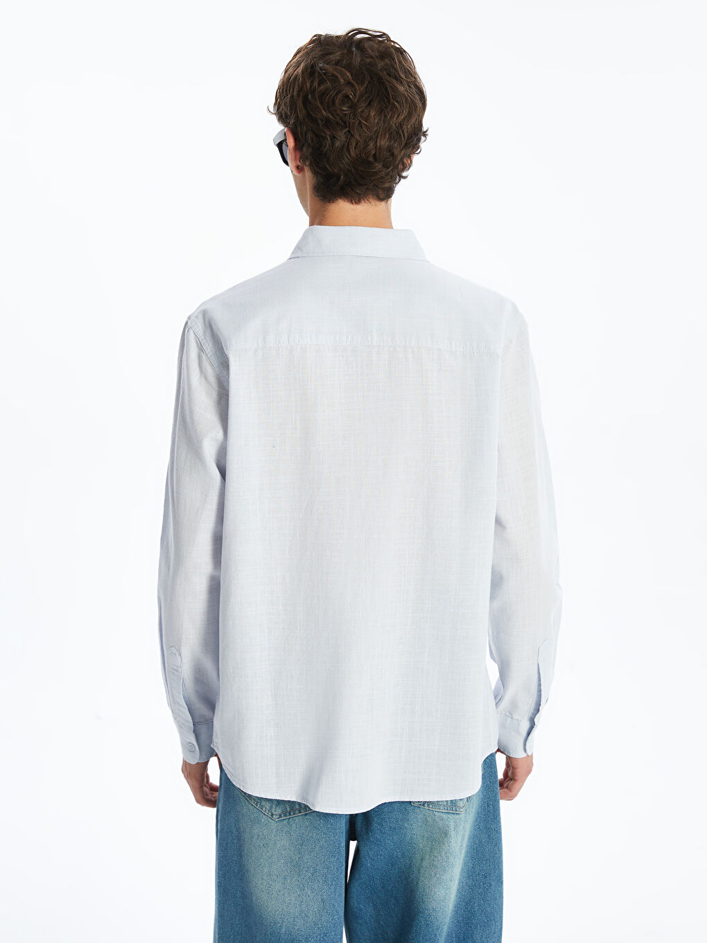 XSIDE Regular Fit Long Sleeve Linen Blend Men's Shirt -S5I596Z8-QWR