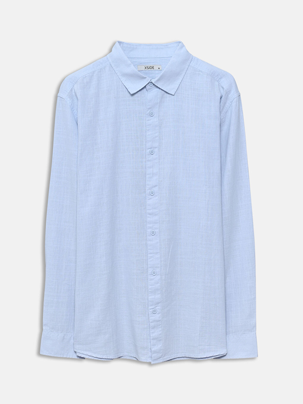 XSIDE Regular Fit Long Sleeve Linen Blend Men's Shirt -S5I596Z8-QWR