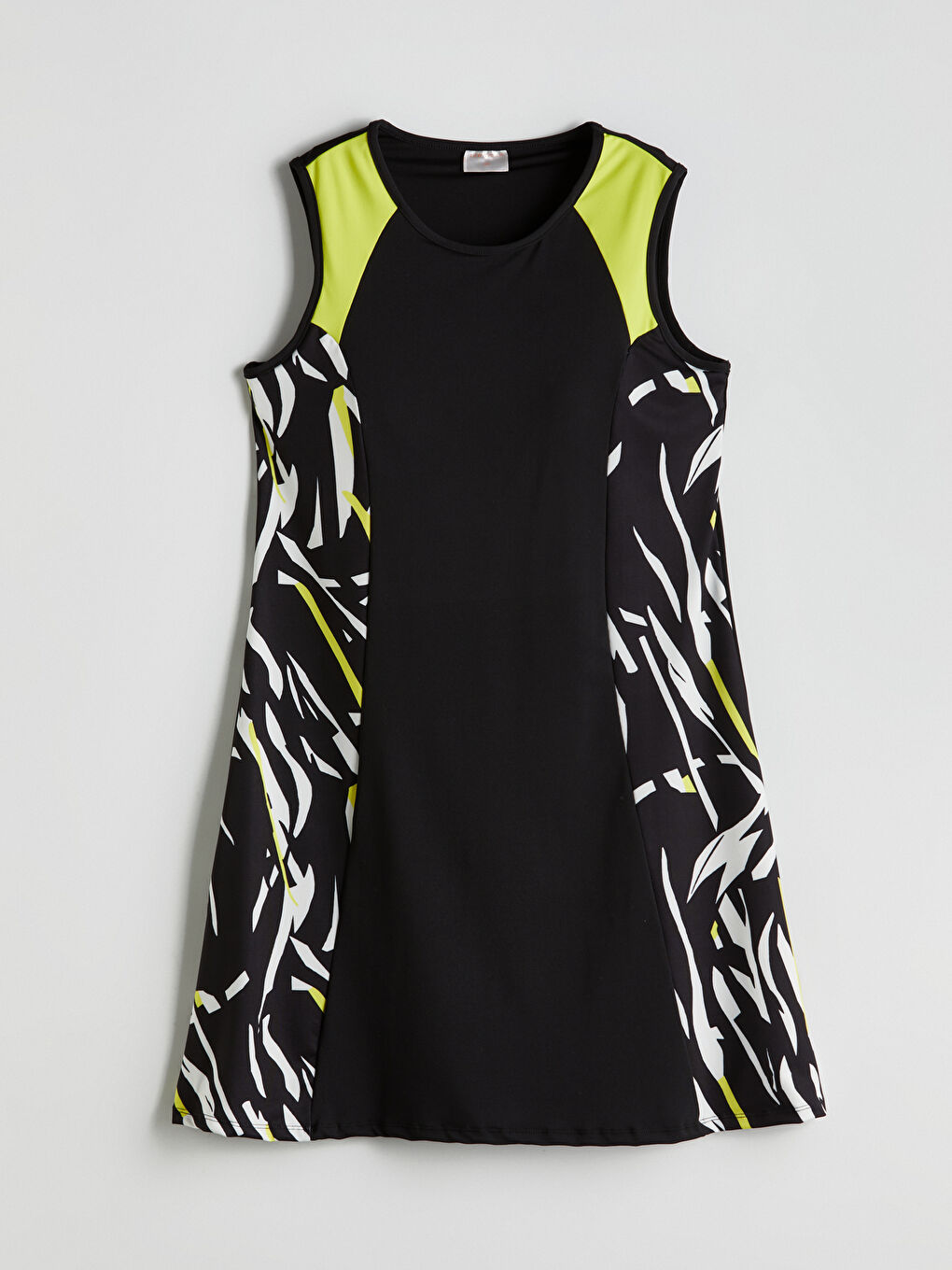Crew Neck Patterned Women's Modest Swimsuit Set -S5I628Z8-LQJ
