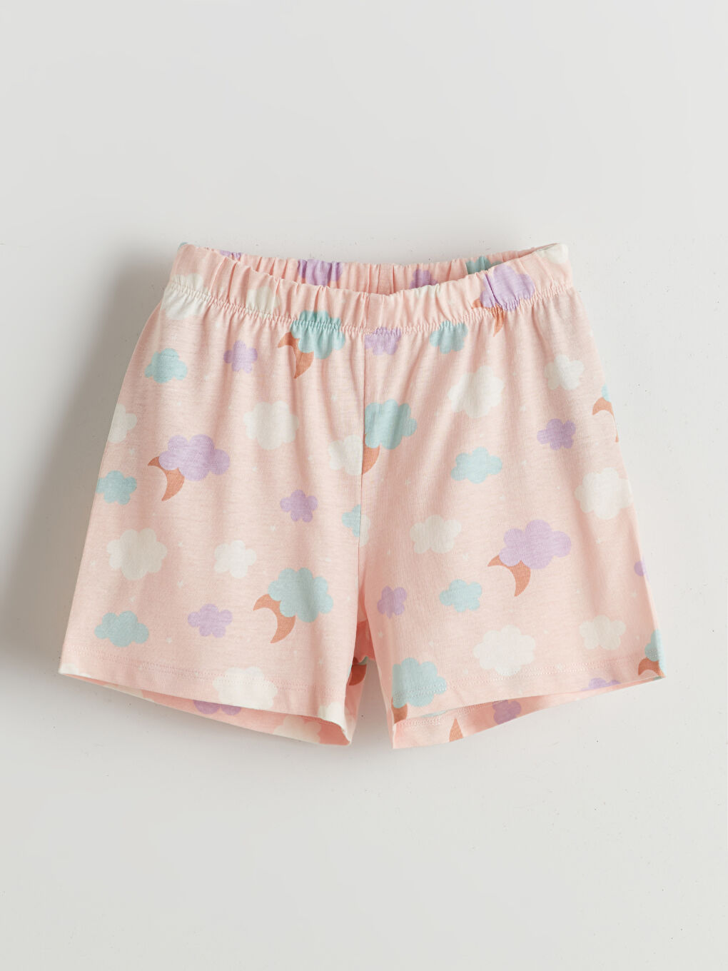 Pembe Beli Lastikli Kız Çocuk Pijama Alt