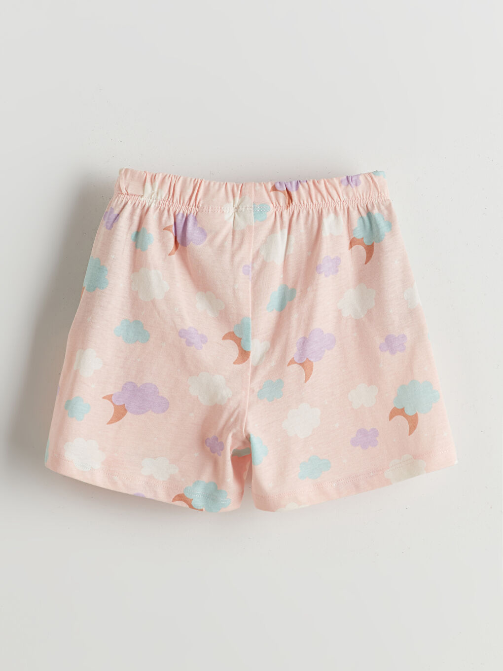 Pembe Beli Lastikli Kız Çocuk Pijama Alt-1