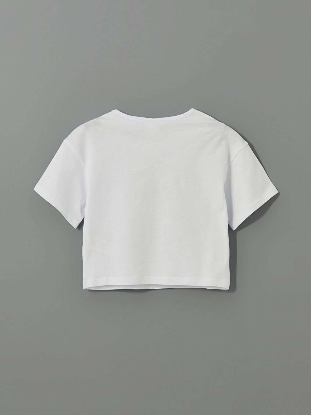 Beyaz Bisiklet Yaka Baskılı Kız Çocuk Pijama Üst-1