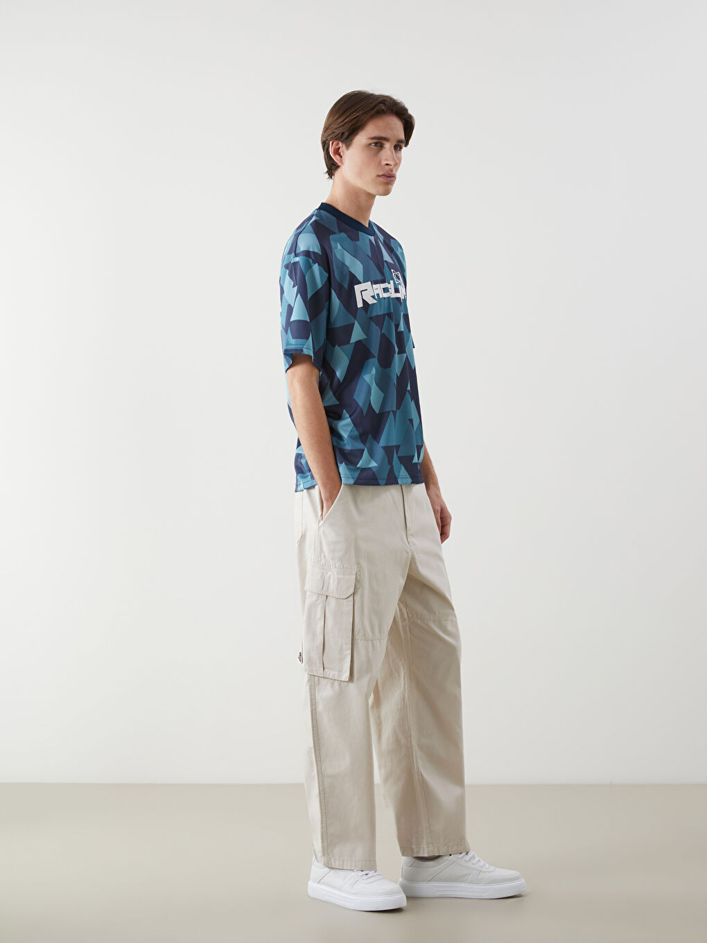 Relaxed Fit Men's Cargo Trousers -S5I654Z8-VKC