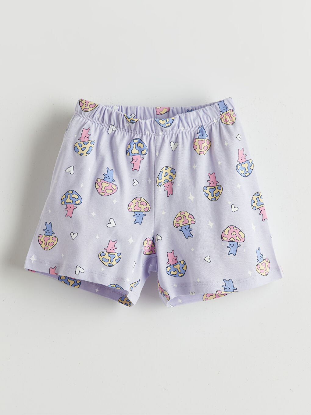 LCW Kids Printed Girls' Shortie Pyjama Set -S5I658Z1-FQ0
