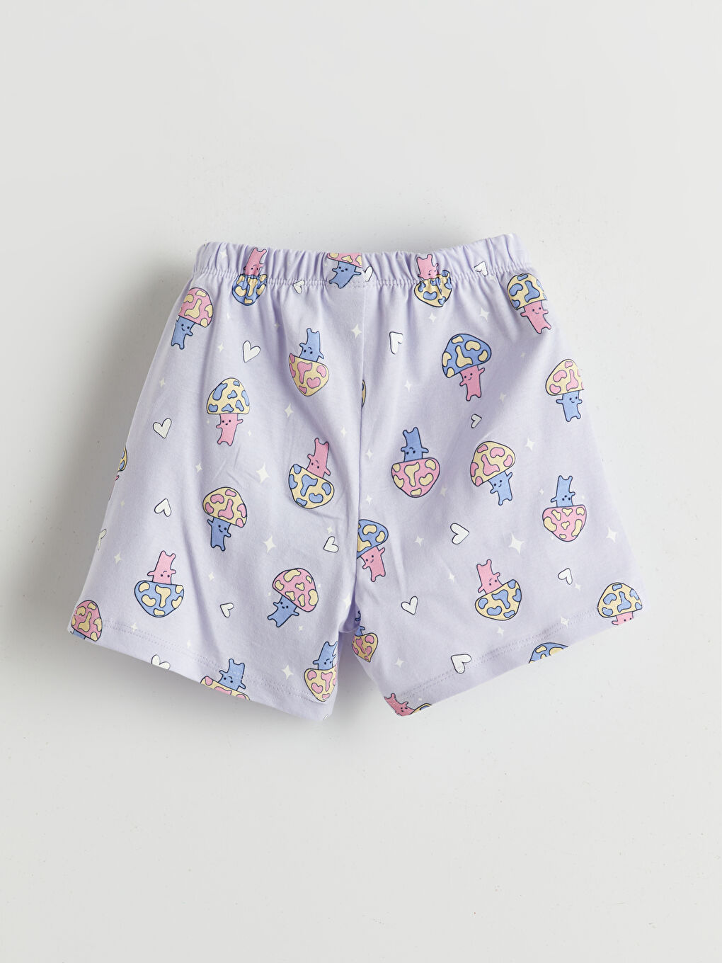 LCW Kids Printed Girls' Shortie Pyjama Set -S5I658Z1-FQ0