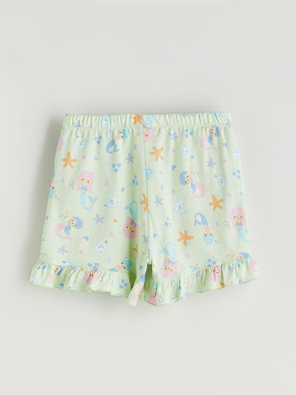 LC Waikiki Crew Neck Printed Girls' Tank Top and Shorts 2 Pack -S5I661Z1-QVT
