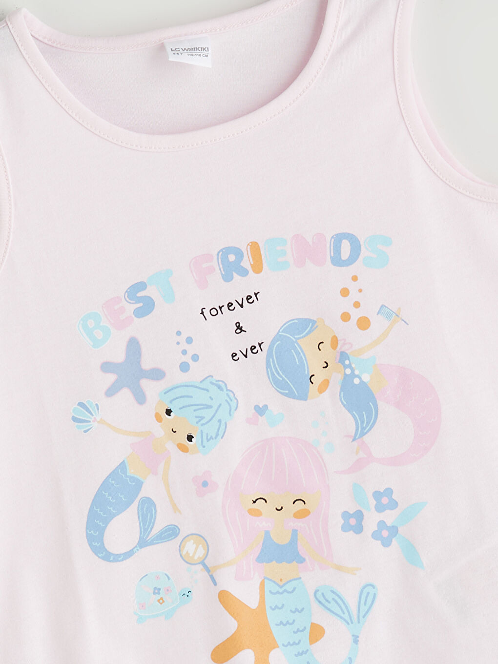 LC Waikiki Crew Neck Printed Girls' Tank Top and Shorts 2 Pack -S5I661Z1-QVT