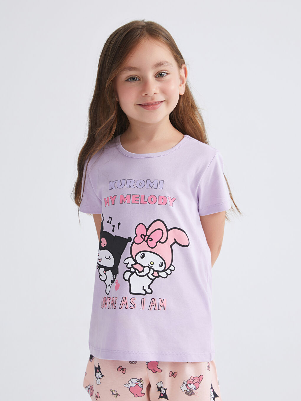 LCW Kids LILA Kratka pidžama komplet Devojka -S5I671Z1-G0W