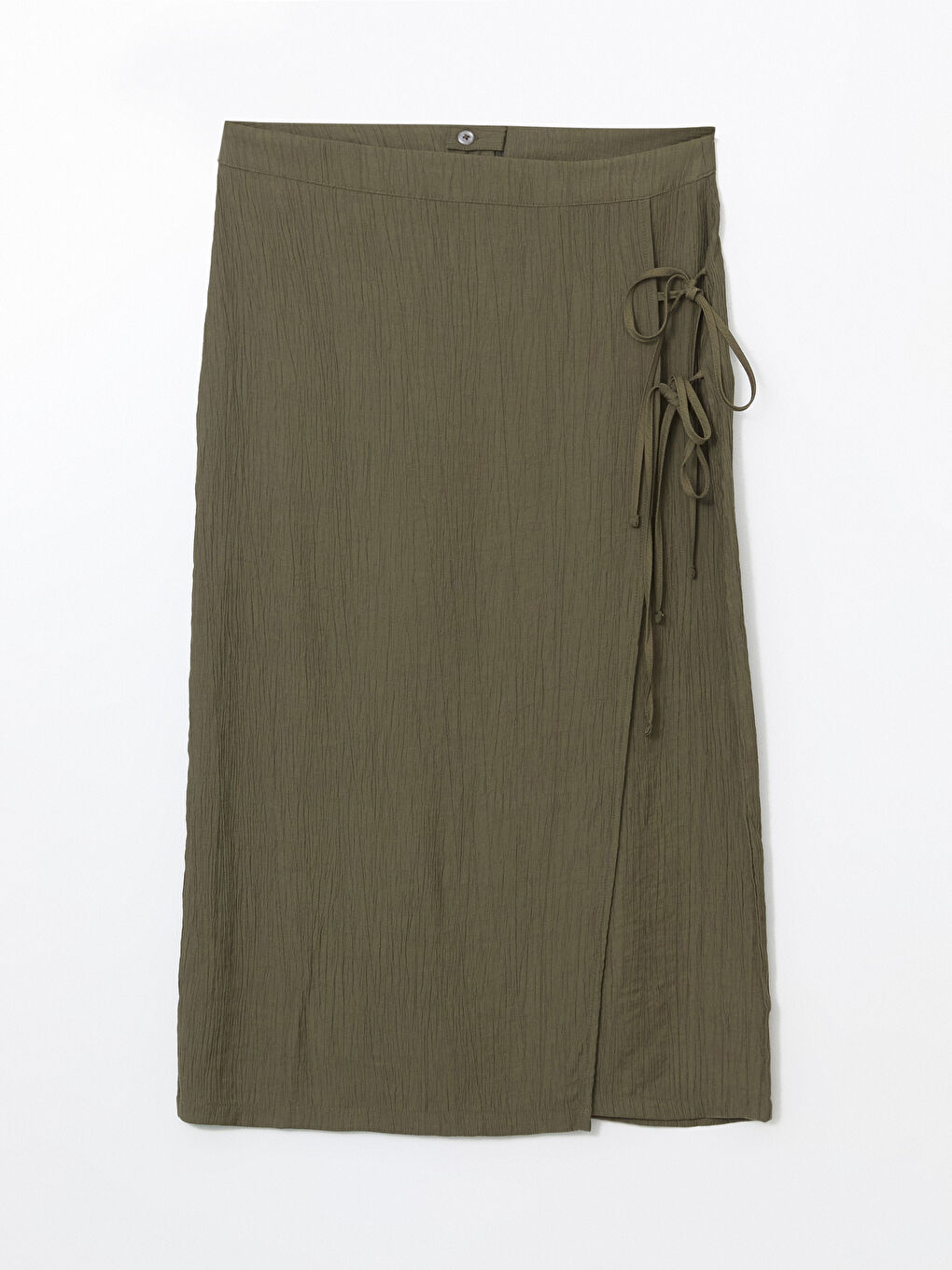 Waist Zippered Textured Skirt -S5I678Z8-J6Q