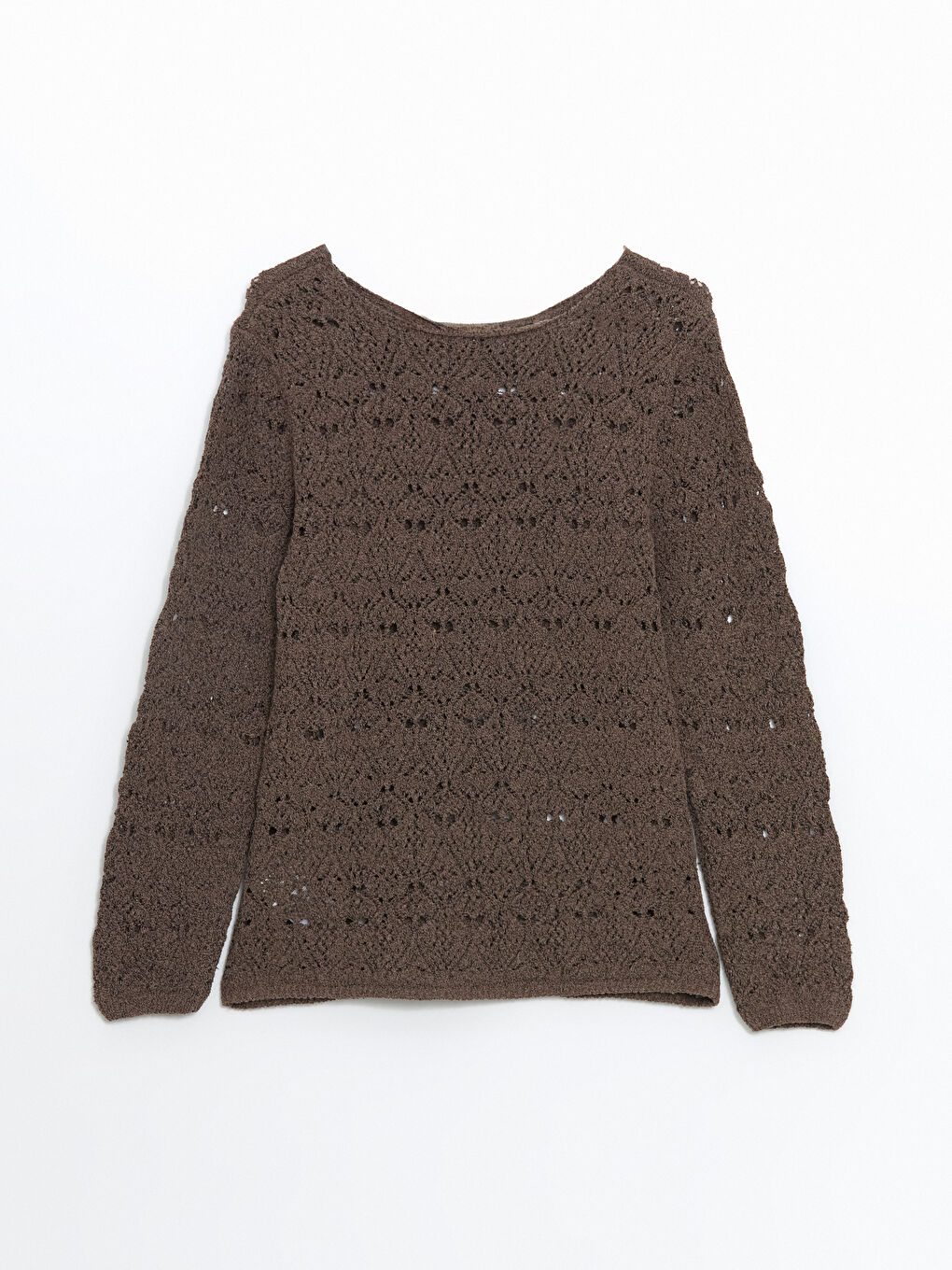 Crew Neck Openwork Women's Knitwear Sweater -S5I679Z8-D7V