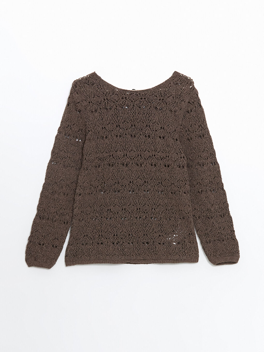 Crew Neck Openwork Women's Knitwear Sweater -S5I679Z8-D7V