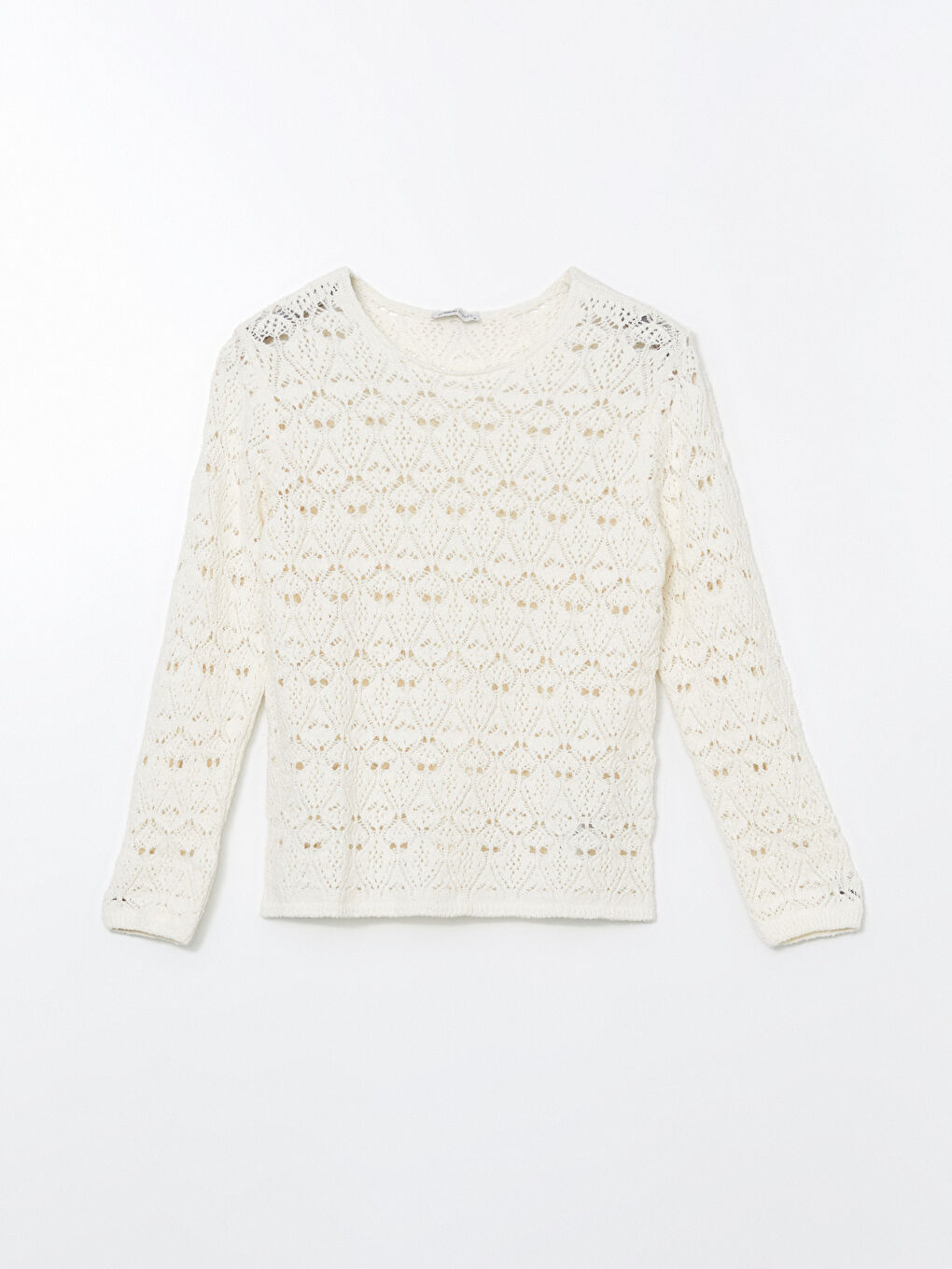 Crew Neck Openwork Women's Knitwear Sweater -S5I679Z8-R9J