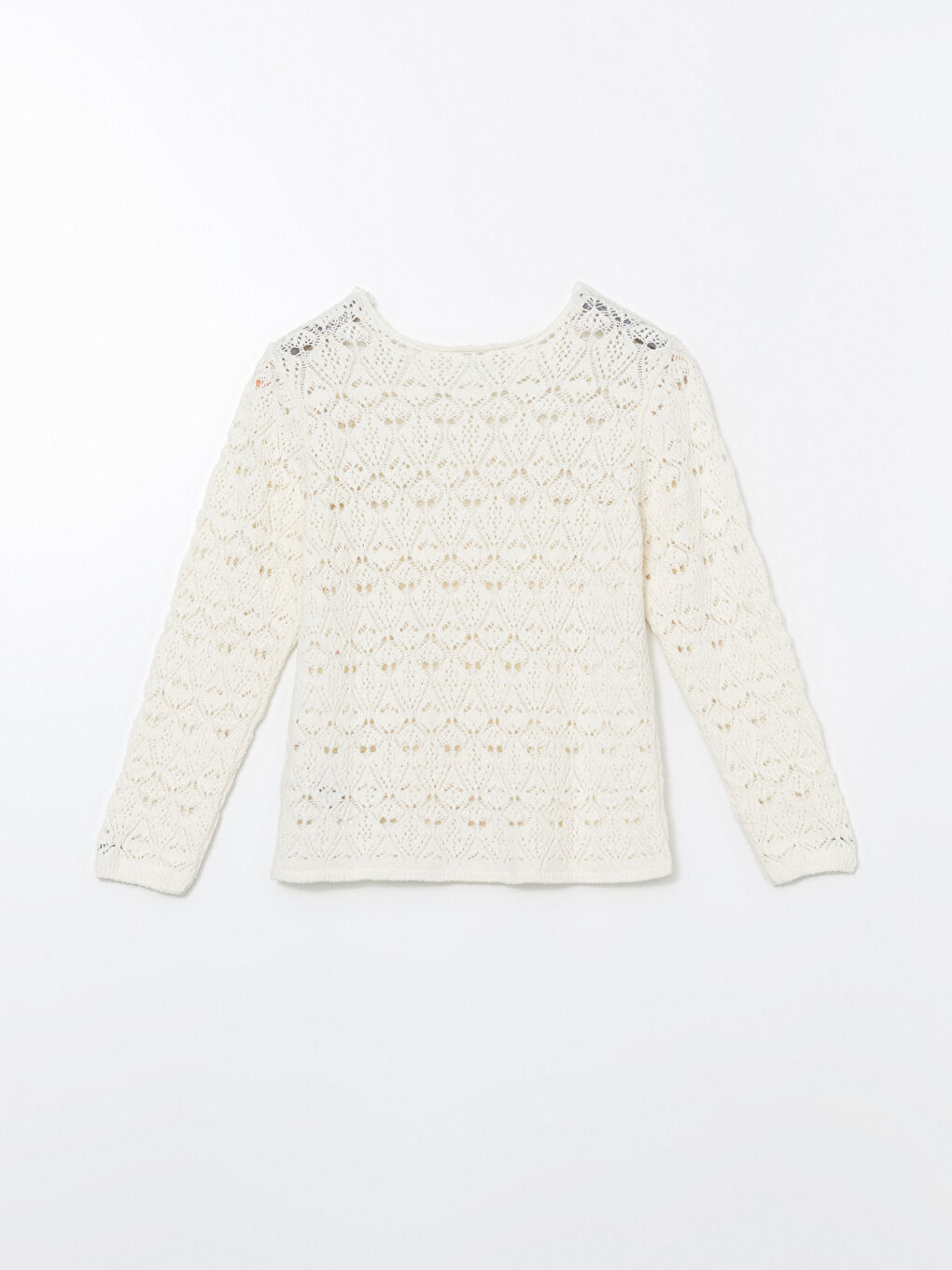 Crew Neck Openwork Women's Knitwear Sweater -S5I679Z8-R9J
