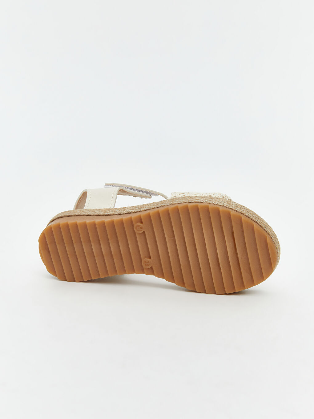 Bej Dantel Detaylı Kız Çocuk Sandalet-3